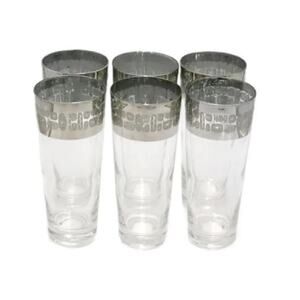 Mid Century Atomic MCM Cannonsburg Temporama Highball Glasses, Set of 6, 1960s